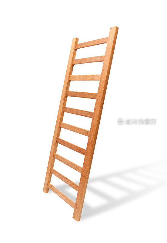 [剪切路径]梯子孤立在白色背景上